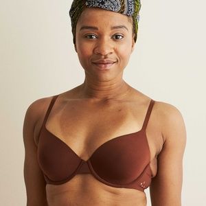 NWOT AERIE REAL ME UNDERWIRE LIGHTLY LINED BRA BRN